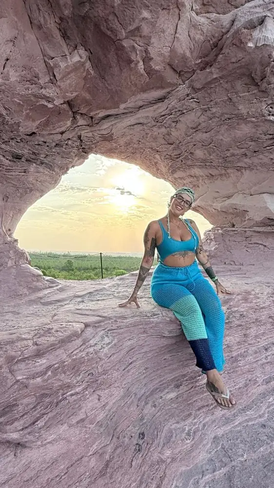 Turista na Pedra Furada
